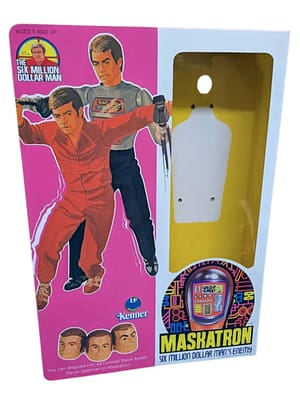 maskatron Reproduction box front-1 Kenner Maskatron (Six Million Dollar Man) Figure Repro Box