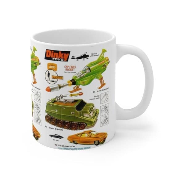il_570xN.3530848820_p8nv.jpg UFO TV Series Dinky Trio Shado mobile... Dinky Interceptor... Dinky Strakers Car Gift Mug
